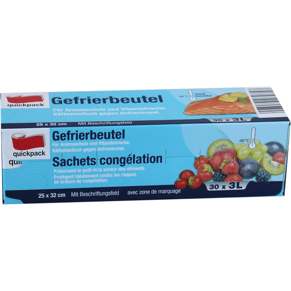 Pungi pentru congelator Quickpack 30buc 3l 25x32cm