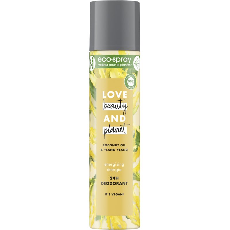 Deodorant spray Love Beauty and Planet 75ml energizing coconut oil ylang ylang