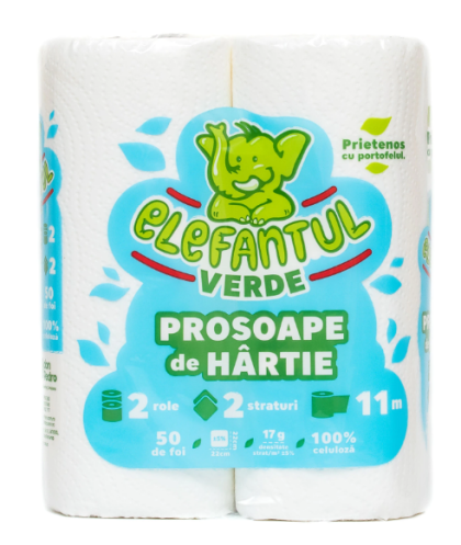 Set rola hartie bucatarie Elefantul verde 2str 2buc