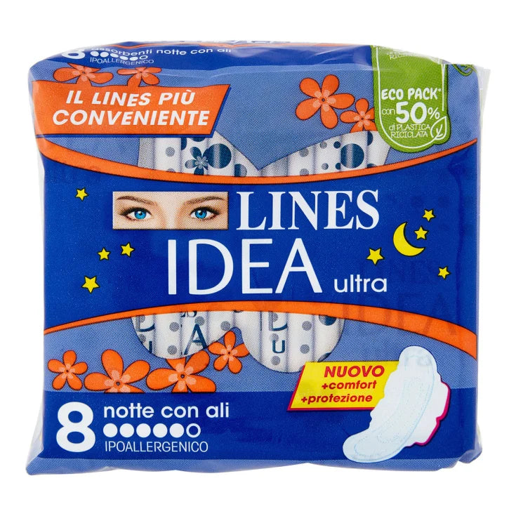 Absorbante Lines 8buc idea ultra notte ali