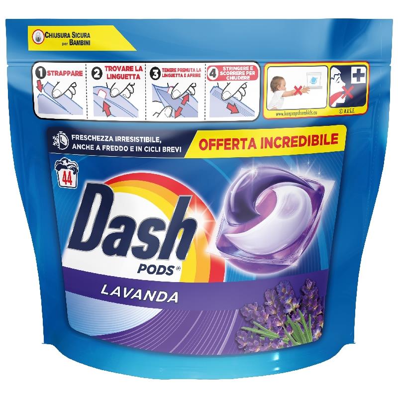 Detergent haine capsule 3in1 Dash 44buc lavanda