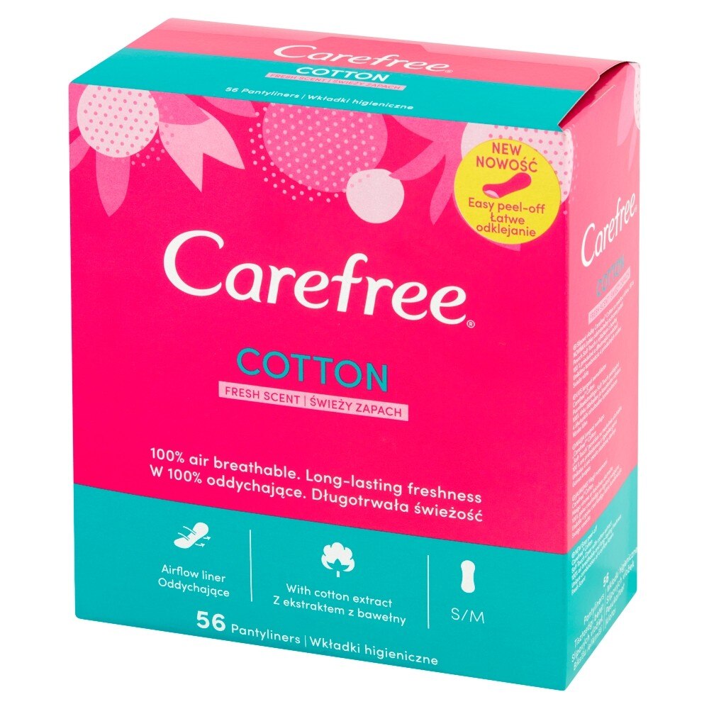 Absorbante Carefree 56buc normal cotton feel fresh scent