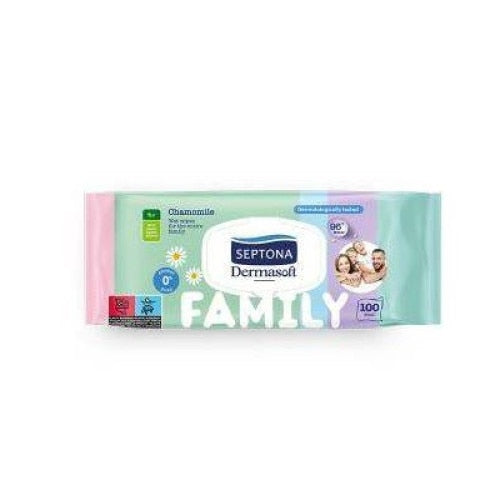 Servetele umede Septona 100buc dermasoft cu capac family