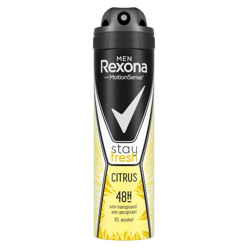 Deodorant spray Rexona men 150ml stay fresh citrus 0% alcohol