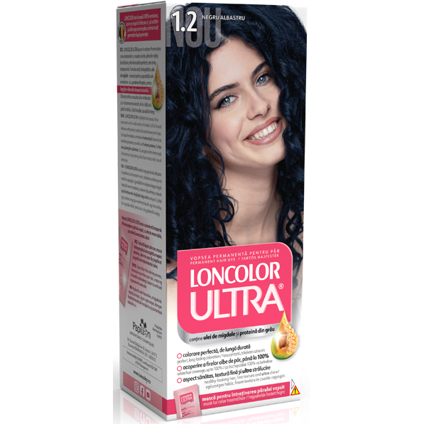 Vopsea de par 1.2 Loncolor ultra negru albastru