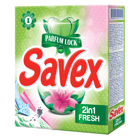 Detergent haine pulbere automat Savex  300g 2in1 fresh