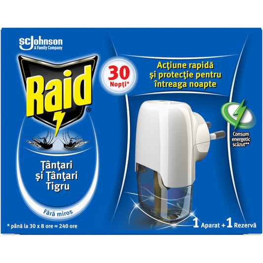 Set aparat Raid + rezerva lichida anti tantari 21ml