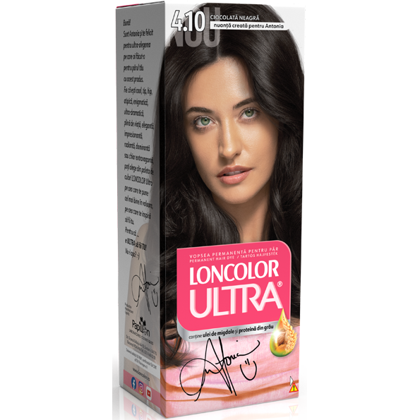 Vopsea de par 4.10 Loncolor ultra ciocolata neagra