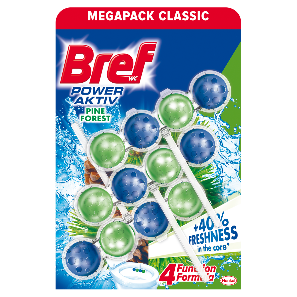 Odorizant toaleta Bref 3x50g pine