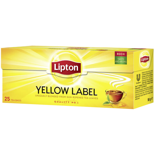 Ceai negru Lipton 25 plicuri x 2g classic yellow label