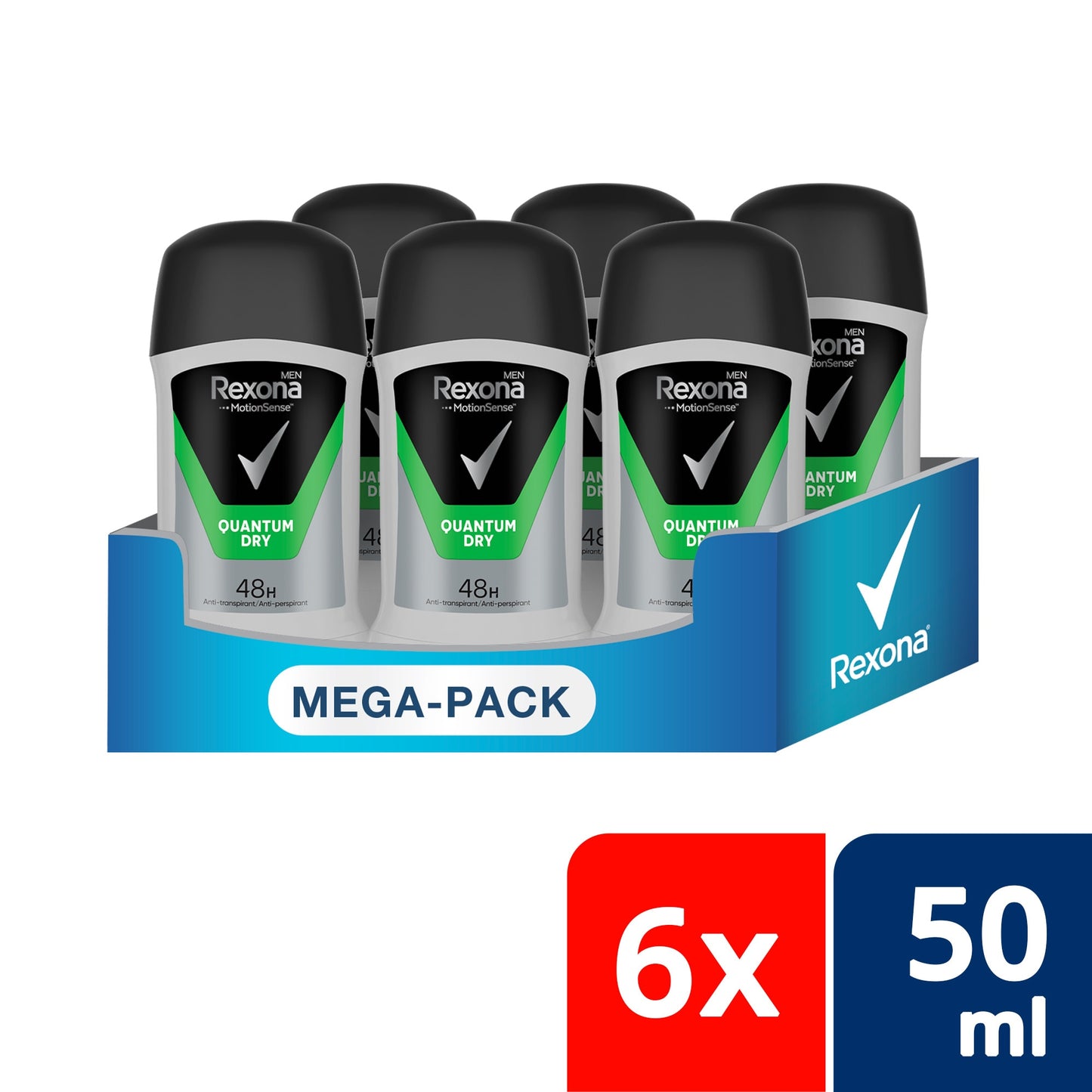 Deodorant deo stick Rexona men 50ml quantum