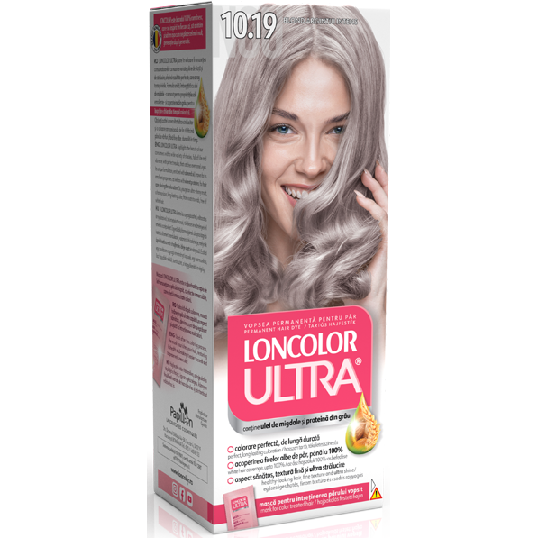 Vopsea de par 10.19 Loncolor ultra blond argintiu intens