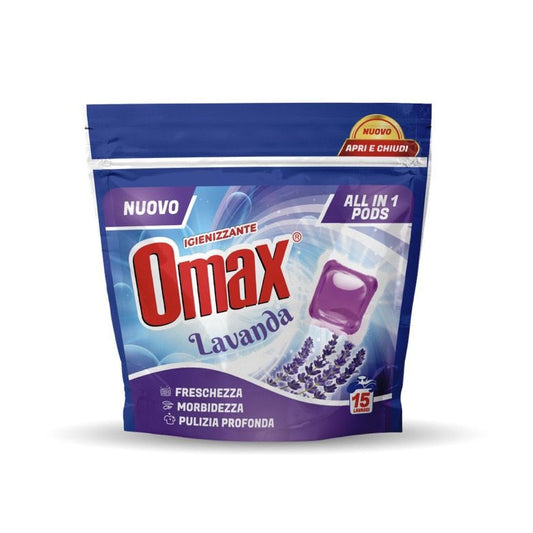 Detergent haine capsule Omax 15sp 375g lavanda