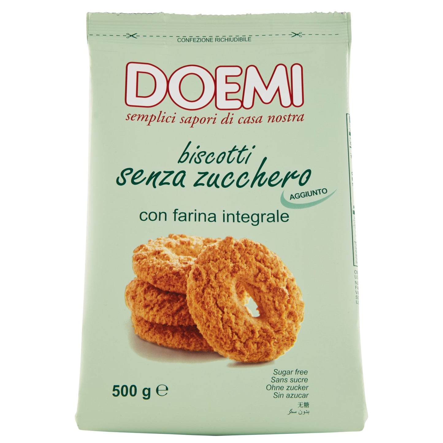 Biscuiti Doemi 500g fara zahar adaugat cu faina integrala