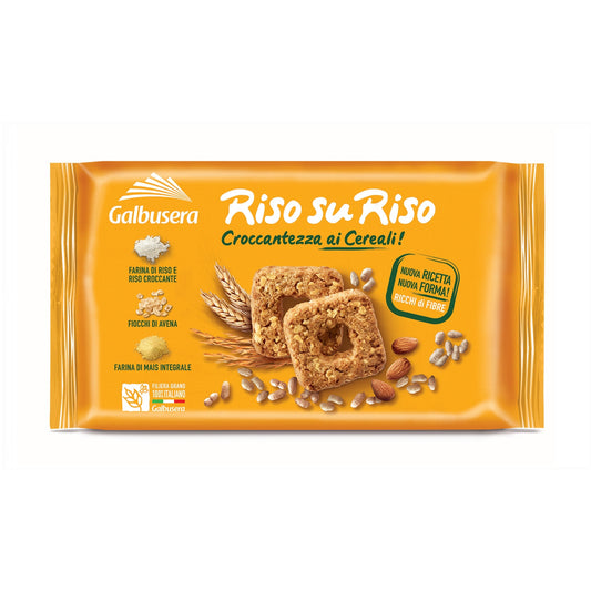 Biscuiti cu faina orez Galbusera 240g riso su riso frollini fruttacereal - BBD 24.05.2024