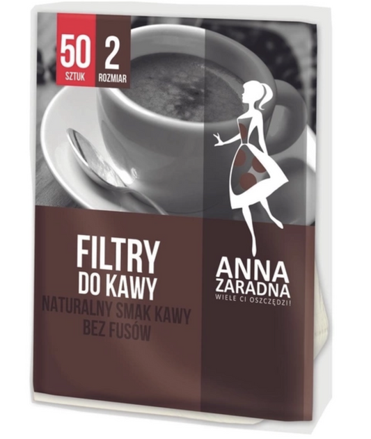 Filtre hartie pentru cafetiera marimea 2 anna zaradna 50buc