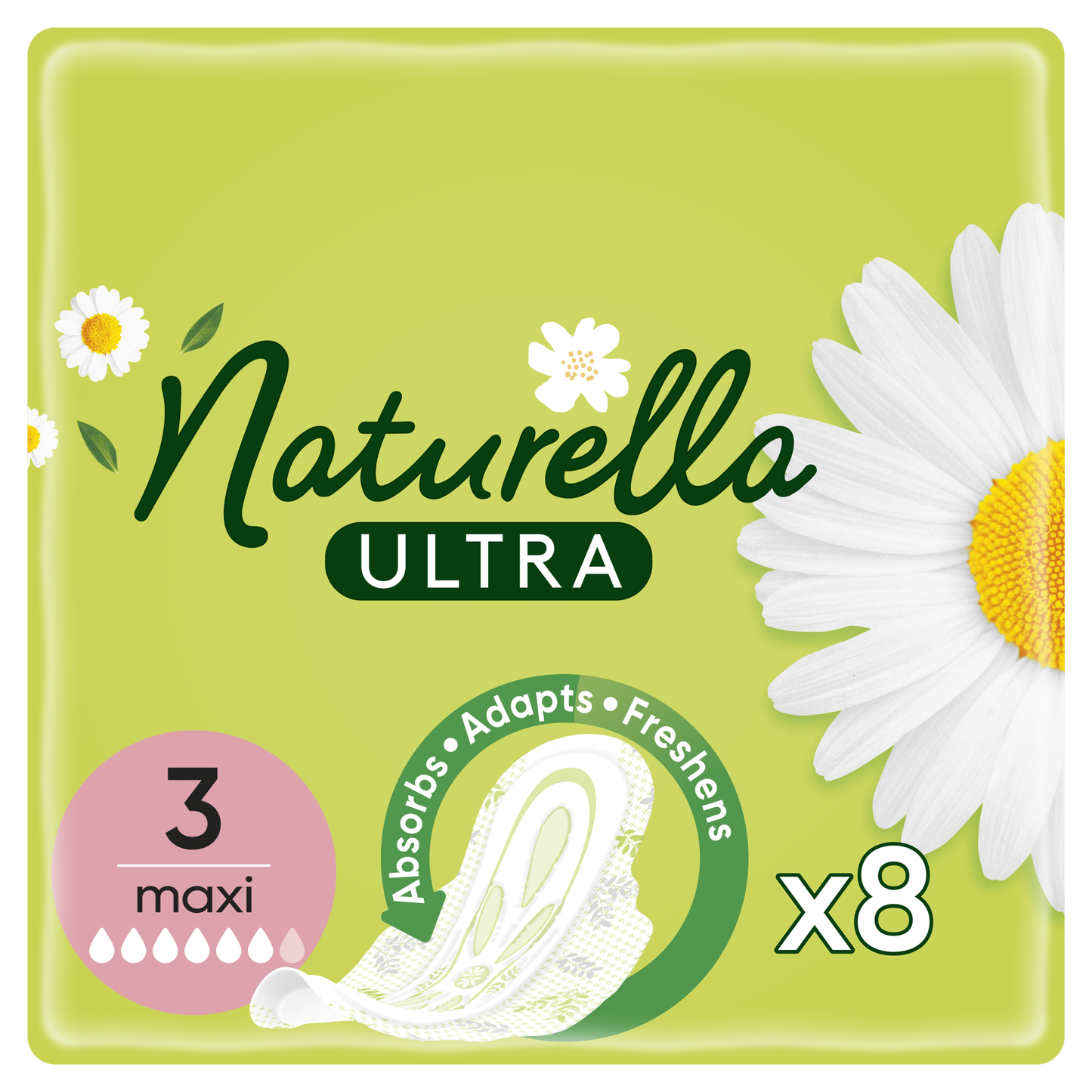 Absorbante Naturella 8buc ultra maxi camomile