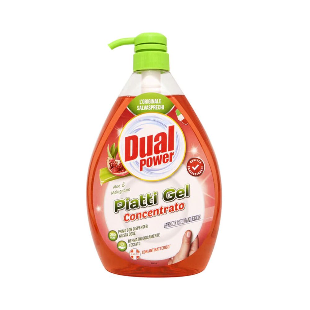 Detergent vase Dual Power cu pompita 1l aloe melograno