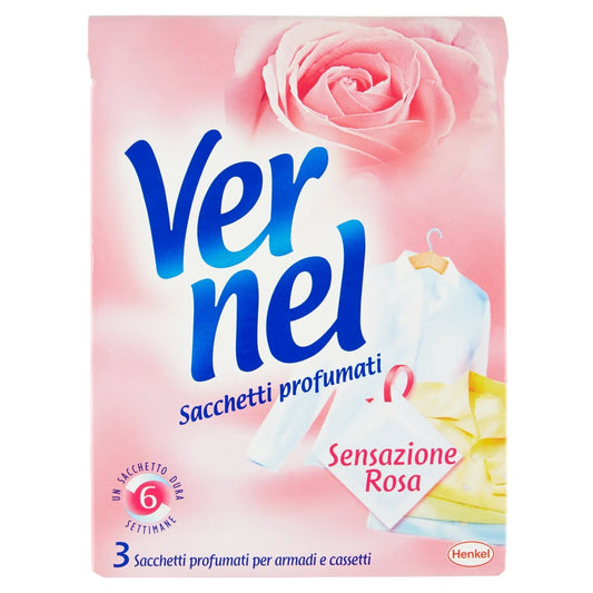 Saculet parfumat pt haine si lenjerie Vernel 3buc sensazione rosa