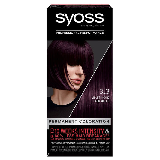 Vopsea de par 3-3 Syoss salon plex 1buc dark violet- violet inchis