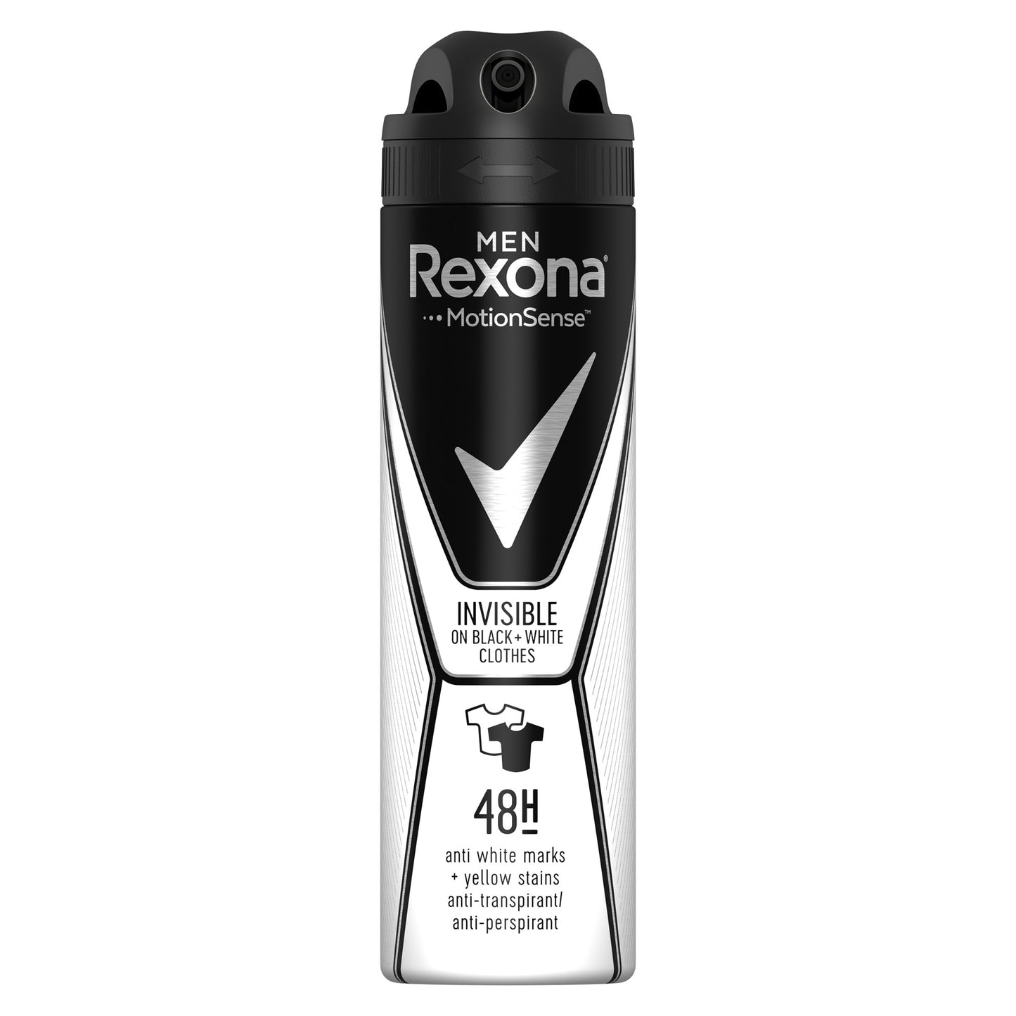 Deodorant spray Rexona men 150ml invisible black white