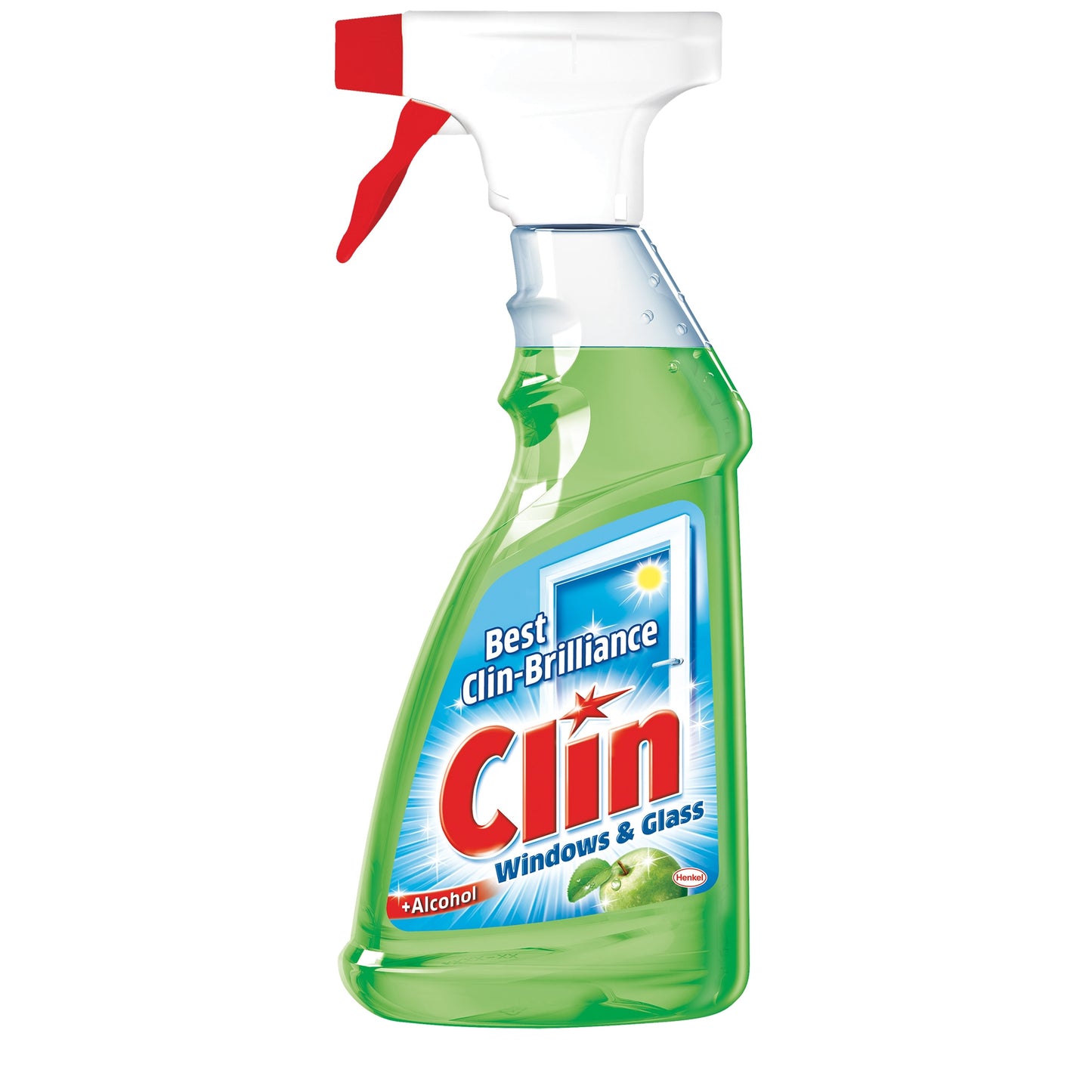 Solutie curatat geamuri cu pulverizator Clin 500ml apple