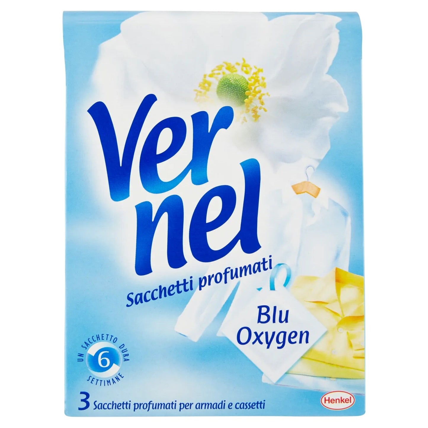 Saculet parfumat pt haine si lenjerie Vernel 3buc blu oxigen