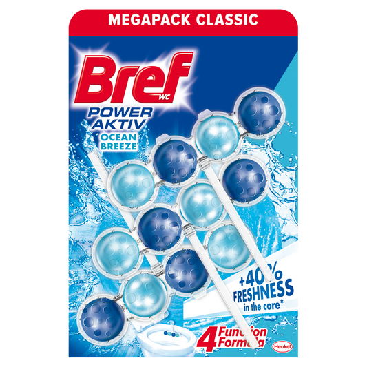 Odorizant toaleta Bref 3x50g power active - ocean breeze