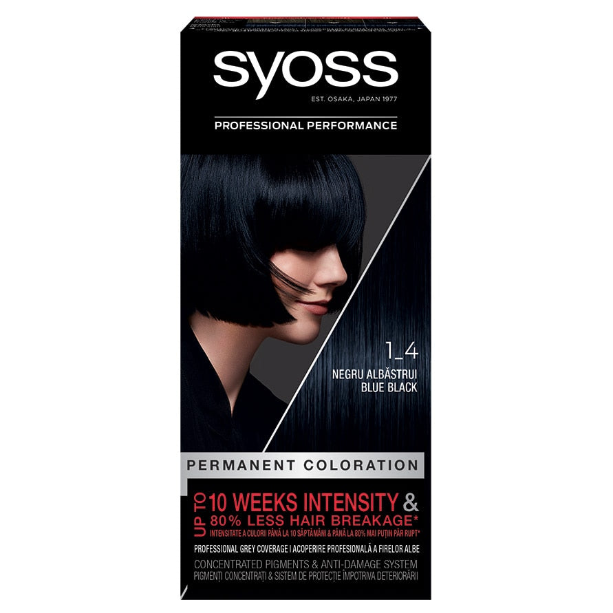 Vopsea de par 1-4 Syoss salon plex 1buc blue black - negru albastru