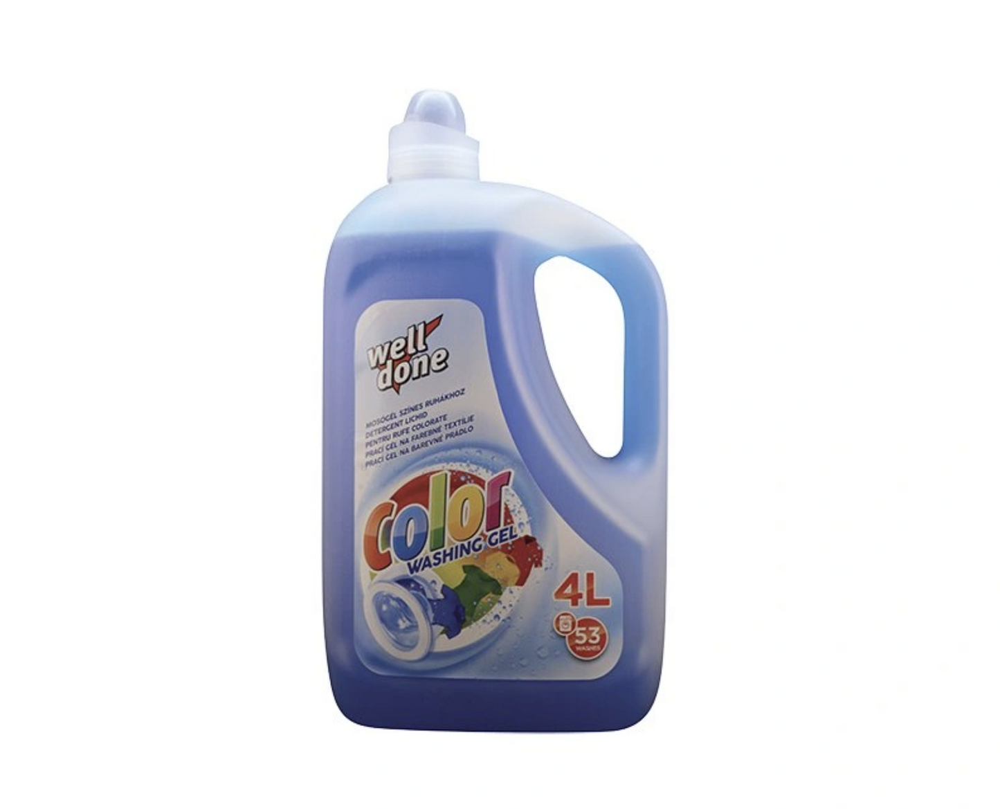 Detergent lichid Well Done 4l color washing gel